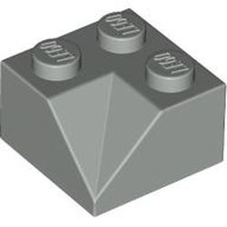 3046a-9G Dakpan 45 graden 2x2 hoek binnenzijde voor oa dakkapel zie 3049 voor nok lichtgrijs (klassiek) gebruikt *1D033