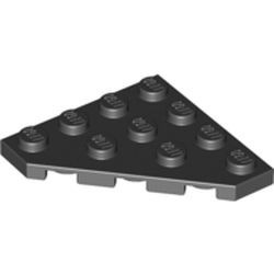 30503-11 Platte plaat 4x4 afgekapte hoek zwart NIEUW *5A018