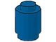 3062a-7G Steen 1x1 rond- met inkeping onder, DICHTE nop blauw gebruikt *1B334