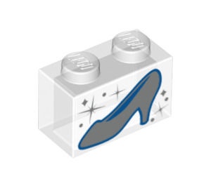 3065pb04-12 Steen 1x2 zonder centrale versterking met muiltje transparant NIEUW *1L1-7