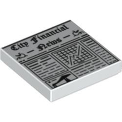 3068bpb0605-1 Tegel 2x2 City Financial News wit NIEUW *