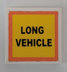 3068pb0664-1G Tegel 2x2 met LONG VEHICLE (Sticker) - Set 7900 wit gebruikt *5T05-12