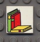 3068pb26-1G Tegel 2x2 Boeken wit gebruikt *5T05-14