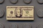 3069b-CUS011 Tegel 1x2 Dollarbiljet 10 dollar wit NIEUW *