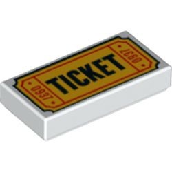 3069bpb0584-1 Tegel 1x2 Ticket wit NIEUW *