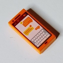 3069pb0864-4 Tegel 1x2 smartphone oranje NIEUW *1L000