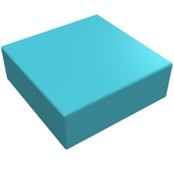 3070b-156 Tegel 1x1 blauw, middenazuur NIEUW *1B106