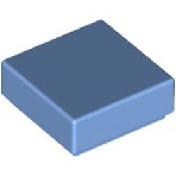 3070b-42G Tegel 1x1 blauw, midden gebruikt *1B338