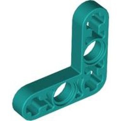 32056-39G Technic, Hefbalk 3x3 L-vorm dun turquoise, donker gebruikt *1D000