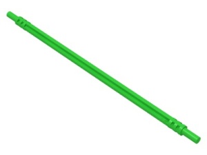 32202-36G Technic, zachte as lengte 16 noppen groen, helder gebruikt *