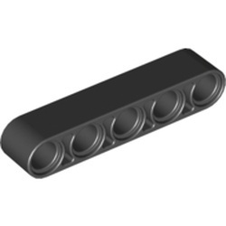 32316-11 Technic, Hefbalk 1x5 dik zwart NIEUW *1DT00