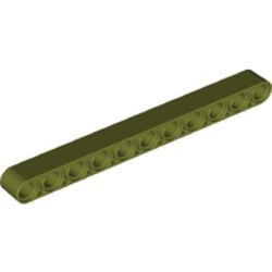 32525-155 Technic, Hefbalk 1x11 dik groen, olijf NIEUW *1D000