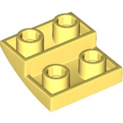 32803-103 Omgekeerde dakpan 2x2 rond geel, lichthelder NIEUW *1B105