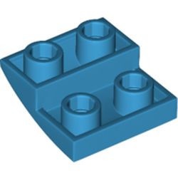 32803-153 Omgekeerde dakpan 2x2 rond blauw, donkerazuur NIEUW *1B105