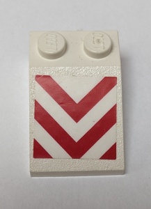 3298pb042-1G Dakpan bedrukt 33 3x2 met strepen (Sticker) wit gebruikt *5R000