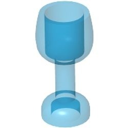 33061-14G Groot glas transparant donkerblauw gebruikt *1E020