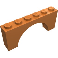3307-150 Steen, boog 1x6x2 (dikkere top) zie ook 12939) caramel, midden NIEUW *1B388
