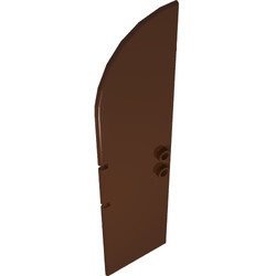 33216-88G Deur 1x4x11 1/3 rondlopende top bruin, roodachtig gebruikt *1C031