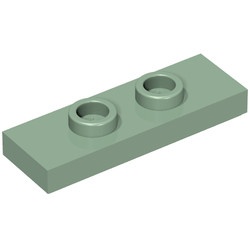 34103-48 Platte plaat 1x3 met 2 noppen groen, zandkleurig NIEUW *1B354