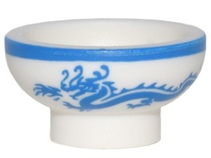 34172pb02-1 Aziatische kom met blauwe draak wit NIEUW *0L0000