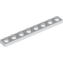 3460-1G Platte plaat 1x8 wit gebruikt *1B372