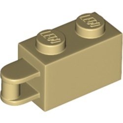 34816-2 Steen 1x2 met hendel op het einde crème NIEUW *5C108