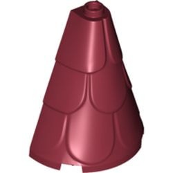 35563-59 Dak 2x2x4 half met dakpannen rood, donker NIEUW *5K000
