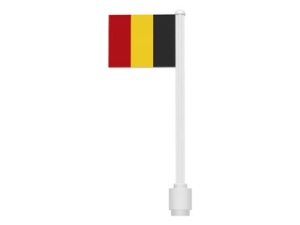 3596pb11 Vlag op vlaggemast, recht (klassiek) België wit gebruikt *0K010