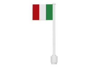3596pb15 Vlag op vlaggemast, recht (klassiek) Italië wit gebruikt *0K010