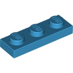 3623-153 Platte plaat 1x3 blauw, donkerazuur NIEUW *1B172