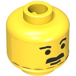 3626px11-3 Hoofd, man met snor geel NIEUW *0B0000
