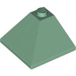 3675-48G Dakpan 33 graden hoek 3x3 BUITENZIJDE groen, zandkleurig gebruikt *1D033