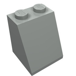 3678a-9G Dakpan 65 graden2 breed glad zonder bodemnop lichtgrijs (klassiek) gebruikt *1D025