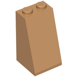 3684-150 Dakpan 75 graden 2x2breedx3 (open of dichte noppen) caramel, midden NIEUW *1B161