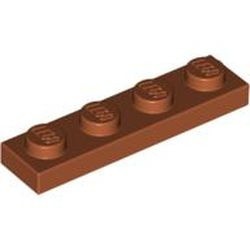 3710-68 Platte plaat 1x4 oranje, donker NIEUW *1B173