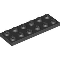 3795-11G Platte plaat 2x6 zwart gebruikt *1A033