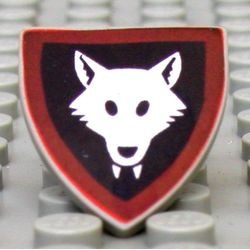 3846p44-9G Schild driehoekig wolf lichtgrijs (klassiek) gebruikt *0L0000