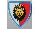 3846p4d-1G Schild driehoekig leeuw op rood/witte banen wit gebruikt *0L0000