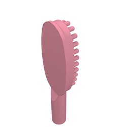 3852b-23G Haarborstel korte steel (10mm) roze (klassiek) gebruikt *1E016