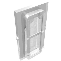 4036-12G Glas voor klein treinraam (met ribbel) 1x2x3 transparant gebruikt *1C037