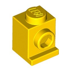 4070-3 Steen 1x1 met koplamp geel NIEUW *1B033