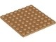 41539-150 Platte plaat 8x8 caramel, midden NIEUW *1K0000