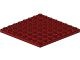 41539-59 Platte plaat 8x8 rood, donker NIEUW *1K0000