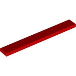 4162-5G Tegel 1x8 rood gebruikt *1B343