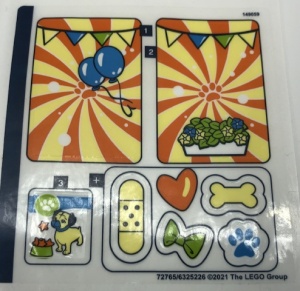 41664stk01 STICKER 41664 Mia's Pug Cube NIEUW *0S0000