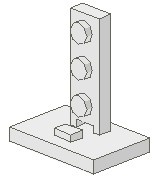 4169-1G Signaal verbindingsstuk 2x2-1x3 wit gebruikt *