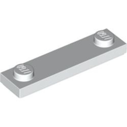 41740-1 Platte plaat 1x4 twee noppen buitenkant groef wit NIEUW *1B350