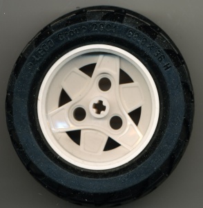 41896c02-1 Wiel 43.2mm doorsnede 26mm breed TR ,zwarte truckband 68.8x36 H (41896/41893) (PAKKETZENDING!) wit NIEUW *5W000