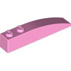 42022-104 Dakpan 6x1 gebogen met twee noppen roze, helder NIEUW *1B094