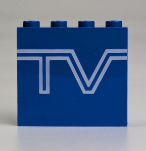 4215ap09-7G Paneel 1x4x3 TV blauw gebruikt *0D0000